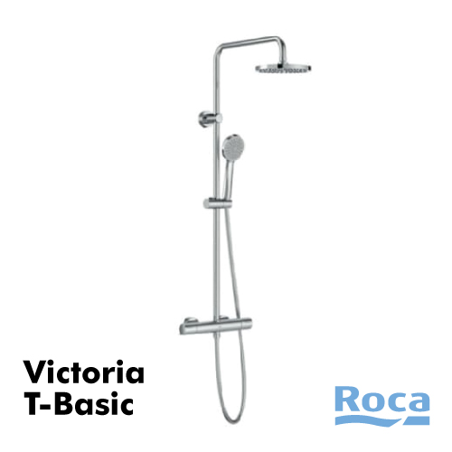 Roca A5A9A2EC00 - Columna de ducha termostática Even-T ROUND, Version  Nueva, Cromado, Version nueva : : Bricolaje y herramientas