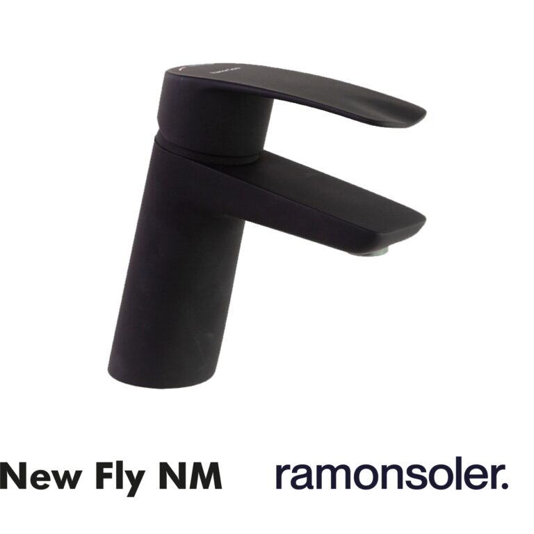 RAMON SOLER Monomando New Fly Negro Mate para Lavabo