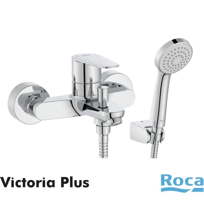 ROCA Monomando Victoria Plus A5A014FC00 con equipo para Bañera o Ducha