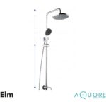 AQUORE Columna de ducha sin grifería Elm 39044
