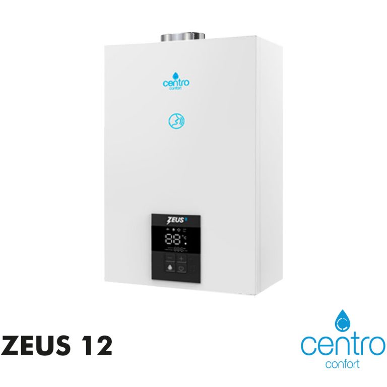 CENTRO Calentador Estanco ZEUS + Kit Horizontal para Butano/Propano y Gas Natural 12 Litros