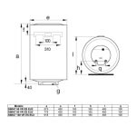 Medida ARISTON Termo Eléctrico Simat 50, 80 y 100 Litros