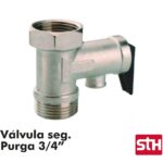 STH Válvula de seguridad con Purga 3/4" para Termo