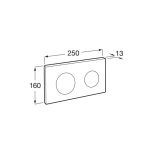 Medida ROCA Placa de accionamiento PL10 Dual One A890189000 A890189206
