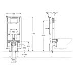 Medida ROCA Bastidor Duplo WC One Compact A890073020 para Inodoro Suspendido
