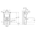 Medida ROCA Bastidor Duplo WC One Bajo Ventana A890121010 para Inodoro Suspendido
