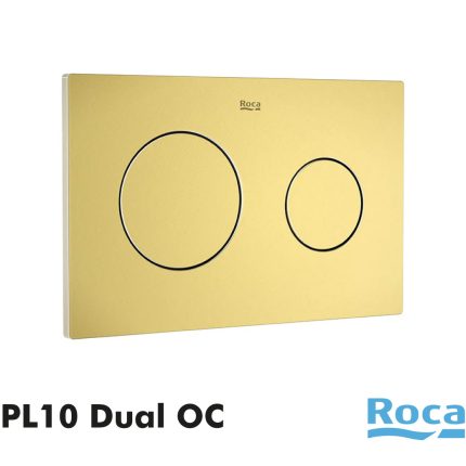 ROCA Placa de accionamiento PL10 Dual A8901890VA Oro cepillado