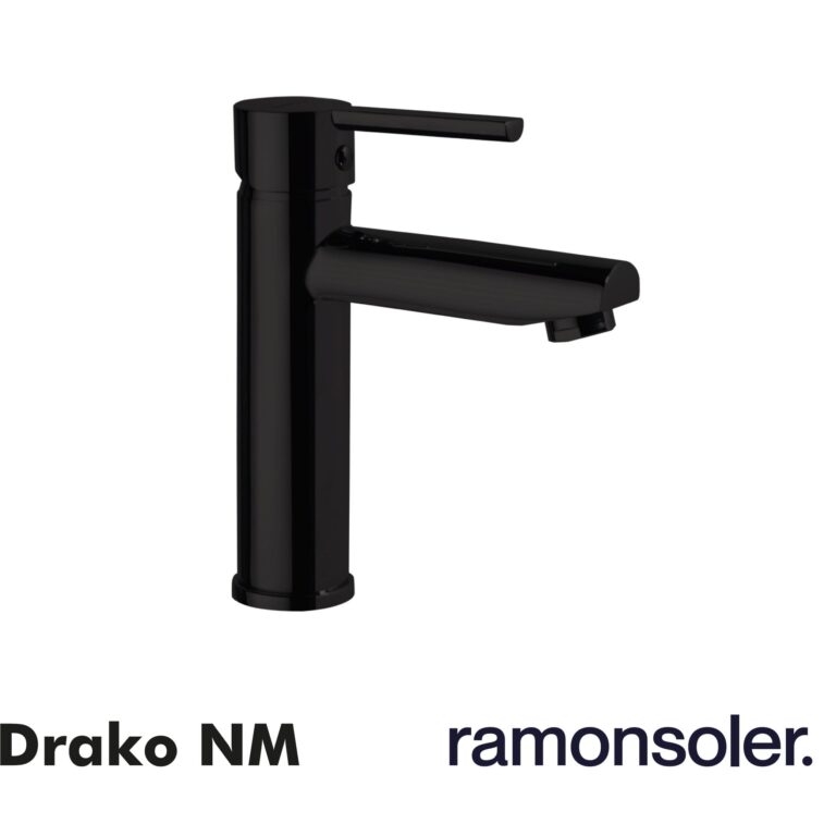 RAMON SOLER Monomando Drako Negro Mate para Lavabo