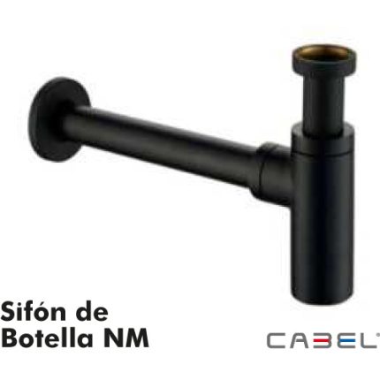 CABEL Sifón de botella minimalista Negro Mate CB.751802.BK para Lavabo