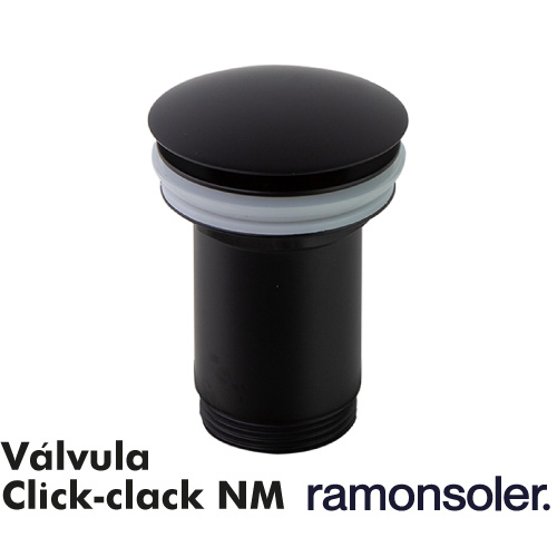 RAMON SOLER Válvula de desagüe universal Click-clack Negro Mate