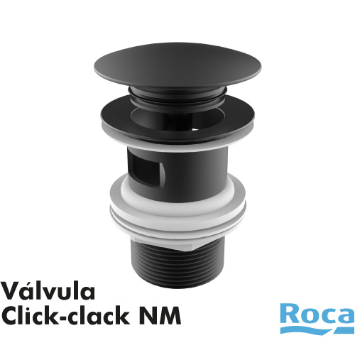ROCA Válvula de desagüe universal Click-clack Ø65mm A5054015NB Negro Mate