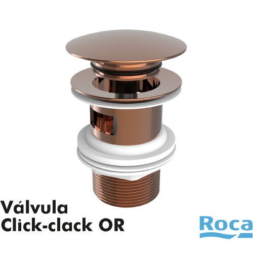 ROCA Válvula de desagüe universal Click-clack Ø65mm A5054015RG Oro Rosado