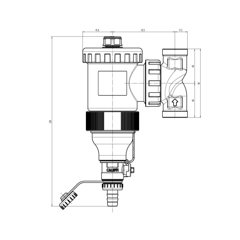 CALEFFI Desfangador 5453 3/4" con imán 545305
