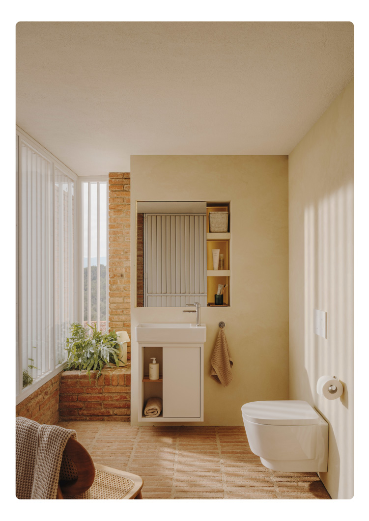 Galería Placas de accionamiento Roca PL10 en baños de diseño y modernos