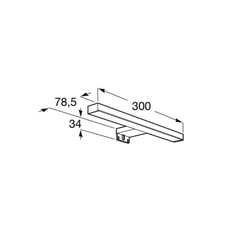 Medida ROCA Aplique Led Starlight 300 4000K A813092100 para espejo Victoria