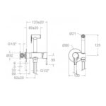 Medida RAMON SOLER Grifo Higiénico Monomando Empotrable MAGNET 336801WC