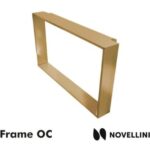 NOVELLINI Frame Repisa + Toallero Oro Cepillado 40 x 60 cm