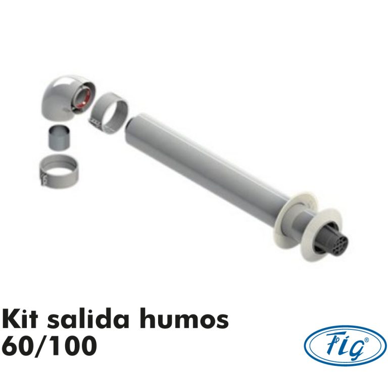 FIG Kit de salida de humos 60/100 compatible con calderas Junkers y Bosch
