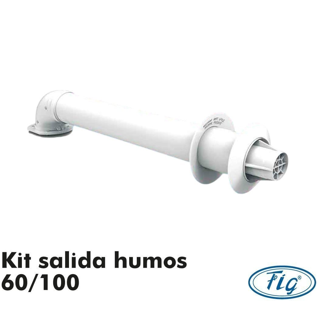 6. Fotos Producto Calentador a Gas 500px FIG Kit de salida de humos coaxial 60/100 para calentador Estanco - Imagen 1