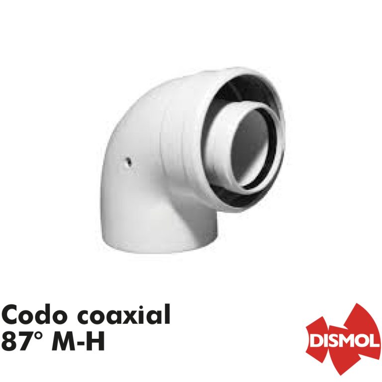 DISMOL Codo coaxial 87º M-H