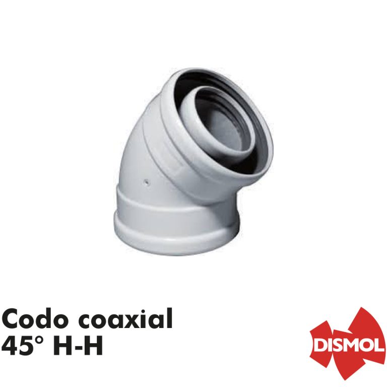 DISMOL Codo coaxial 45º H-H