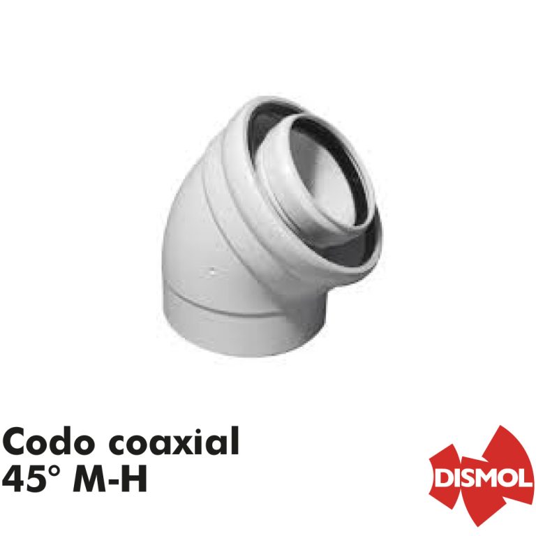 DISMOL Codo coaxial 45º M-H