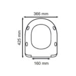 ROCA Asiento tapa Inodoro Access Caída amortiguada A801232004 - Imagen 2