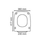 ROCA Asiento Tapa de Supralit inodoro Dama Compact Caída amortiguada A80178C004 - Imagen 2