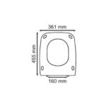 ROCA Asiento Tapa de Supralit inodoro Dama Standard Caída amortiguada A801782004 - Imagen 2