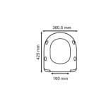 ROCA Asiento tapa Dama Senso Caída Amortiguada A801512174 - Imagen 2
