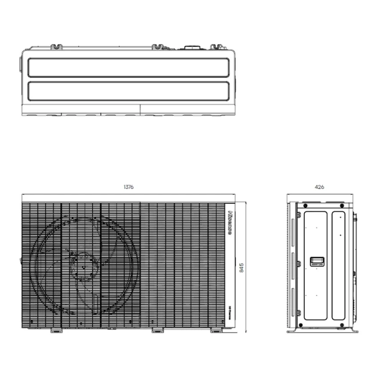 HISENSE Bomba de calor 10kw medidas