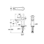 ROCA Monomando Lavabo Monodin con Cuerpo Liso Cromado A5A328GC00 - Imagen 2