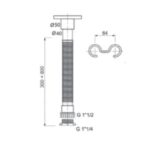 WIRQUIN Sifón Extensible 1 1/2 Diámetro 40-50 Gancho sujeción Blanco - Imagen 2